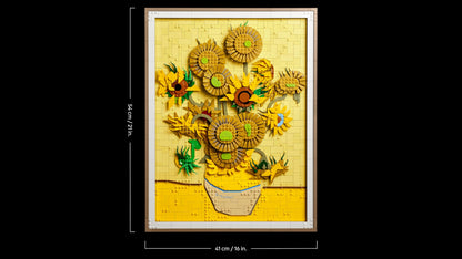 LEGO Art Vincent Van Gogh - Sunflowers - 3D flower painting with movable petals - Decor for living room or office - Building kit for adults - Creative gift idea for men & women 31215