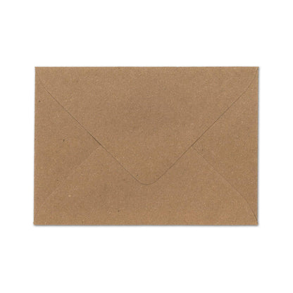 150 x Kraft paper envelopes DIN C5 Brown - 22.5 x 15.7 cm without window 120 g/m² - Vintage envelopes with gummed flap