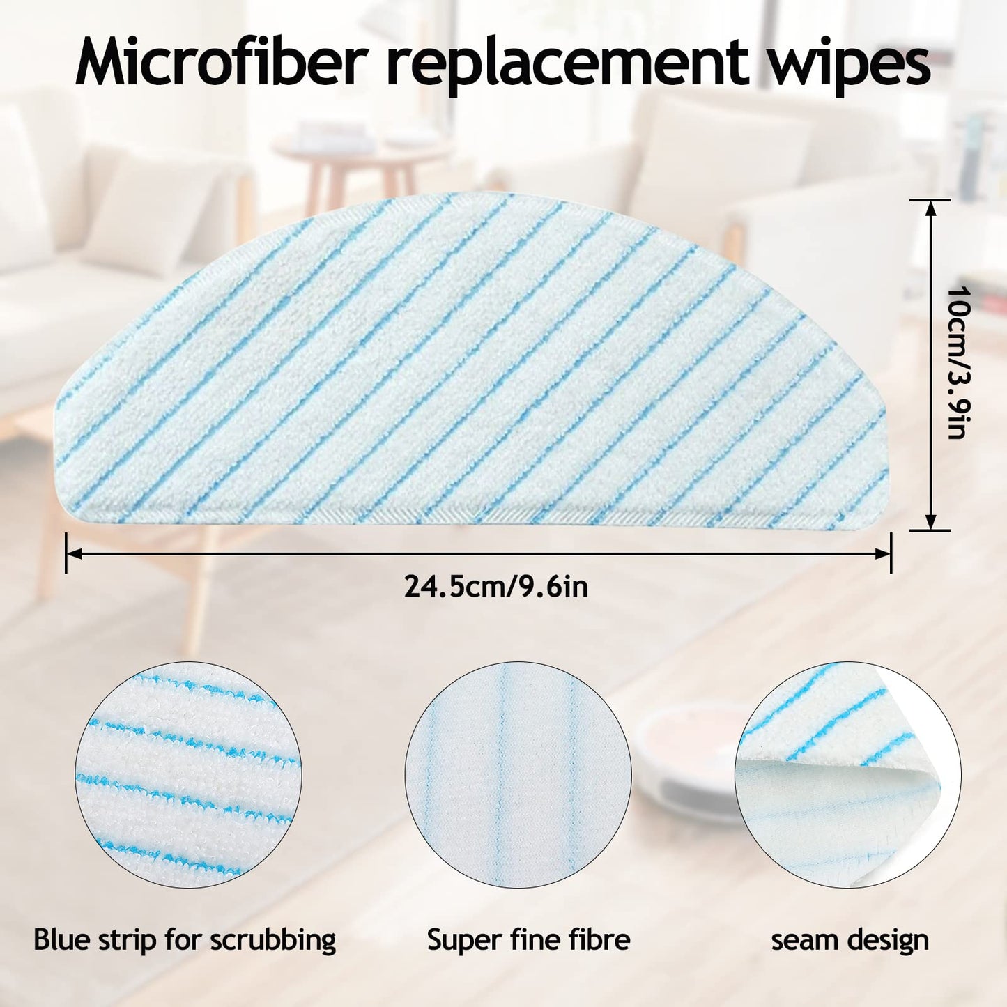 Get 50 pieces of cloth accessories for Ecovacs Deebot Ozmo N8 Pro+/T8 Max/T9 AIVI/T8+/N8Pro/T8 AIVI/N8/T9+ vacuum cleaner.