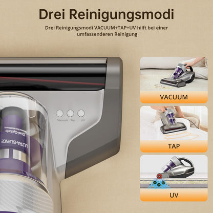 Jimmy JV35 mattress vacuum cleaner with UV-C light, 700W power, hot air function, double cyclone, bed vacuum and mattress cleaner for mattresses, beds, sofas.