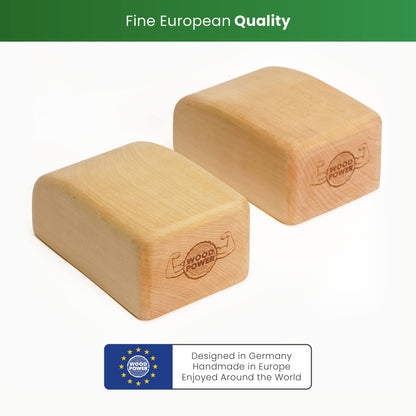 WOODPOWER BalanceBlocks - 2 Handstand blocks in one - support your wrists in bodyweight training, gymnastics, acrobatics, yoga and more (BalanceBlock Comfort).
