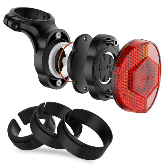 TUSITA Airtag Bike Mount, Hidden Bike Seatpost Mount Compatible with Airtags & Garmin Varia, Anti-Theft Air Tag GPS Tracker Bike Reflector Mount