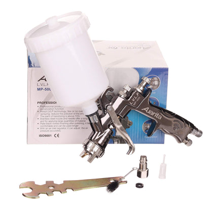 Auarita LVLP Technology Spray Gun MP-500 1.1mm Nozzle Durable 600ml Capacity for Painting THREE Adjustment Modes Very thin paint layer Extremely precise