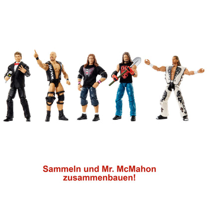 WWE HDD86 - "Hit Man" WrestleMania Action Figure (approx 15 cm) with entrance shirt & Vince McMahon figure, toy, collector's gift for WWE fans aged 8+ years.