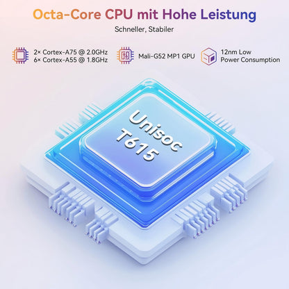 TABWEE Android 15 tablet with keyboard - 24GB RAM+128GB ROM+2TB TF, Octa Core, gaming tablet 11 inches, Widevine L1, 1920x1200 FHD+IPS, 8000mAh battery, Gemini AI, 13MP+5MP AI camera, Face ID, 5G WiFi, GPS.