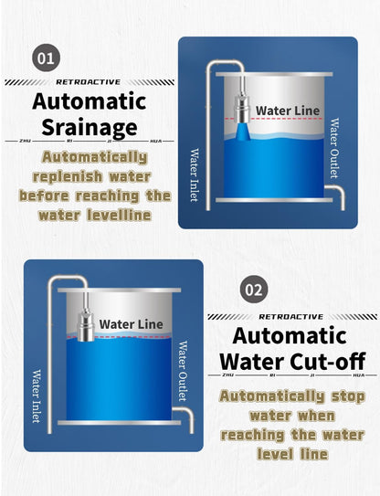 1 inch float valve for water tank pool - automatic water level control valve - 304 stainless steel low water level, automatic filling float valve