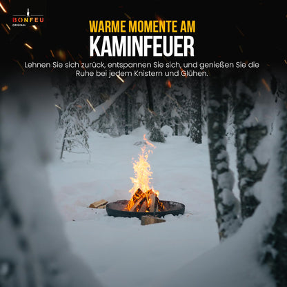 BonFeu BonBowl fire bowl 80 cm - Fire bowls for the garden - Outdoor fire pit - Fire bowl with optional grill grate made of high-quality Corten steel - Fire basket for the garden - 80x80x21 cm.