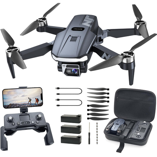 NAFYRE N11 PRO GPS Drone with Camera for Adults 4K UHD, 90min Flight Time, Long Control Range, Auto Return, Follow Me, Brushless Motor, 5G FPV RC Quadcopter for Beginners