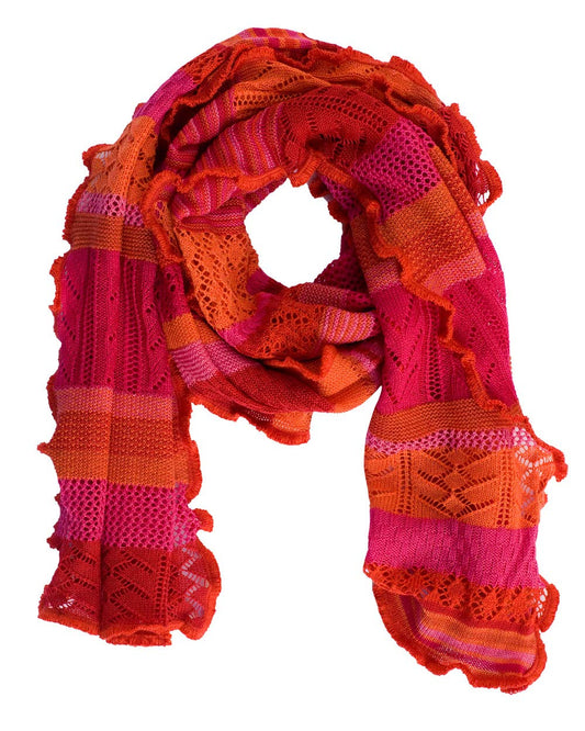 Invero, Merino Scarf Manu, 100% Wool (Flamenco)