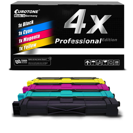 Eurotone 4X Premium Toner compatible for Brother DCP: 9020 CDW, TN 241/245 Toner Cartridge Set