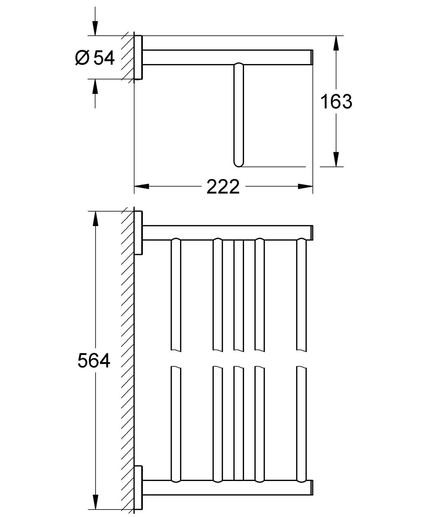 GROHE Bau Cosmopolitan Bathroom Accessories - Multi-towel holder (material: metal) chrome, 40462001