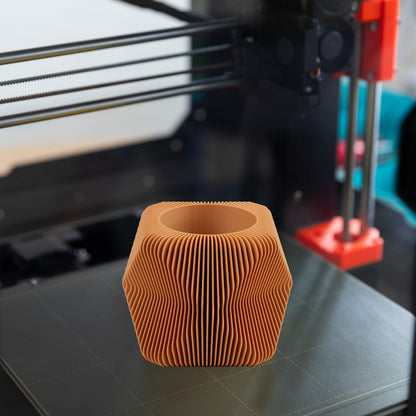 LVVJ3D PLA Filament 1.75mm, Natural Matte Wood Texture 3D Printer Filament, Yellow Teak Wood Filament Precision +/- 0.03mm, 1kg/Spool