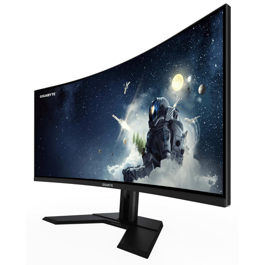 Gigabyte G34WQCP 34" WQHD Curved Gaming Monitor - 3440 x 1440, VA panel, 180Hz refresh rate, 1ms response time, 1500R curvature, 350 cd/m² brightness, FreeSync Premium, DisplayHDR 400, HDMI 2.0, DisplayPort 1.4