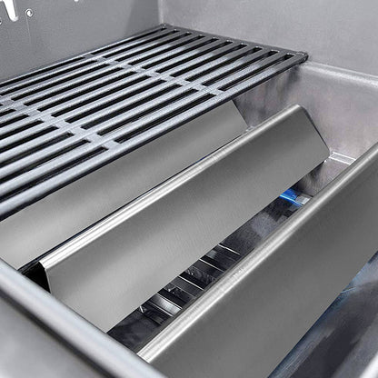 7635 stainless steel flavorizer bars for Weber Spirit I & II 200 Series, Spirit I E210/220 & II E210/S210 (with front burner knobs), 38.9CM heat plate, grill replacement flavorizer bars for Weber Spirit