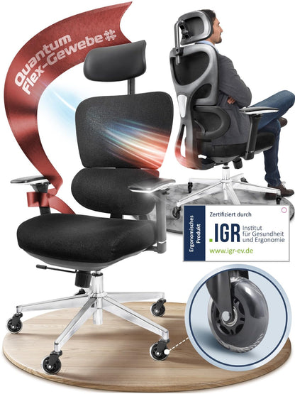 CLOUVOU ProSeat Office Chair Ergonomic [TOP PICK] Desk Chair 100% customizable | Office Chair & Gaming Chair | Computer Chair Home Office Chair Ergonomic | Swivel Chair 150 kg