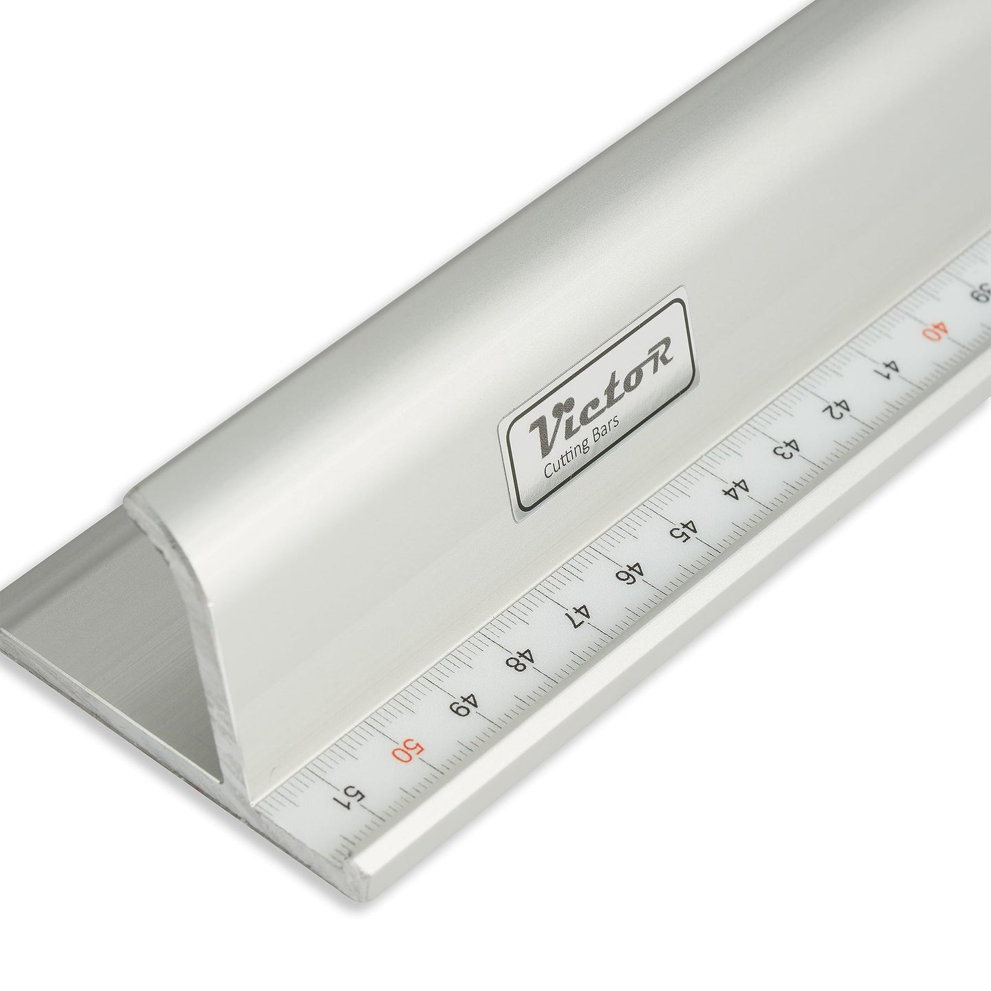 Victor Bar cutting ruler 50cm made of aluminum professional version non-slip - Metal ruler - Aluminum ruler 50cm - Cutting ruler with steel edge - Steel ruler 500mm - Cutting ruler