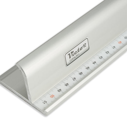 Victor Bar cutting ruler 50cm made of aluminum professional version non-slip - Metal ruler - Aluminum ruler 50cm - Cutting ruler with steel edge - Steel ruler 500mm - Cutting ruler