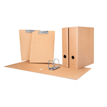 Falcon 10 Pack Vegan Folder Pure Nature. Made in Germany. 8cm wide DIN A4 Brown file folder office folder cardboard folder slot folder