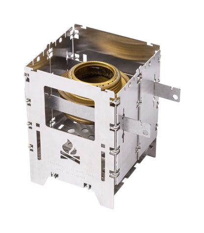 BUSHBOX LF outdoor stove | hobo stove | camping | wood | gas | alcohol | foldable | compact | stainless steel | 100% Made in Germany.