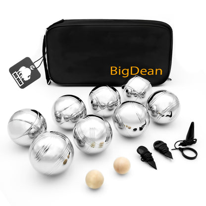 BigDean Boule Set with 8 chrome-plated Boule balls
