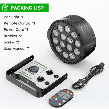 HOLDLAMP 84W LED Par Lights, 14 LED Stage Lights DMX512 4-in-1 RGBW Par Lighting with Remote Control Disco Light for Party Stage DJ Show Bar Halloween Christmas (4 Pack)