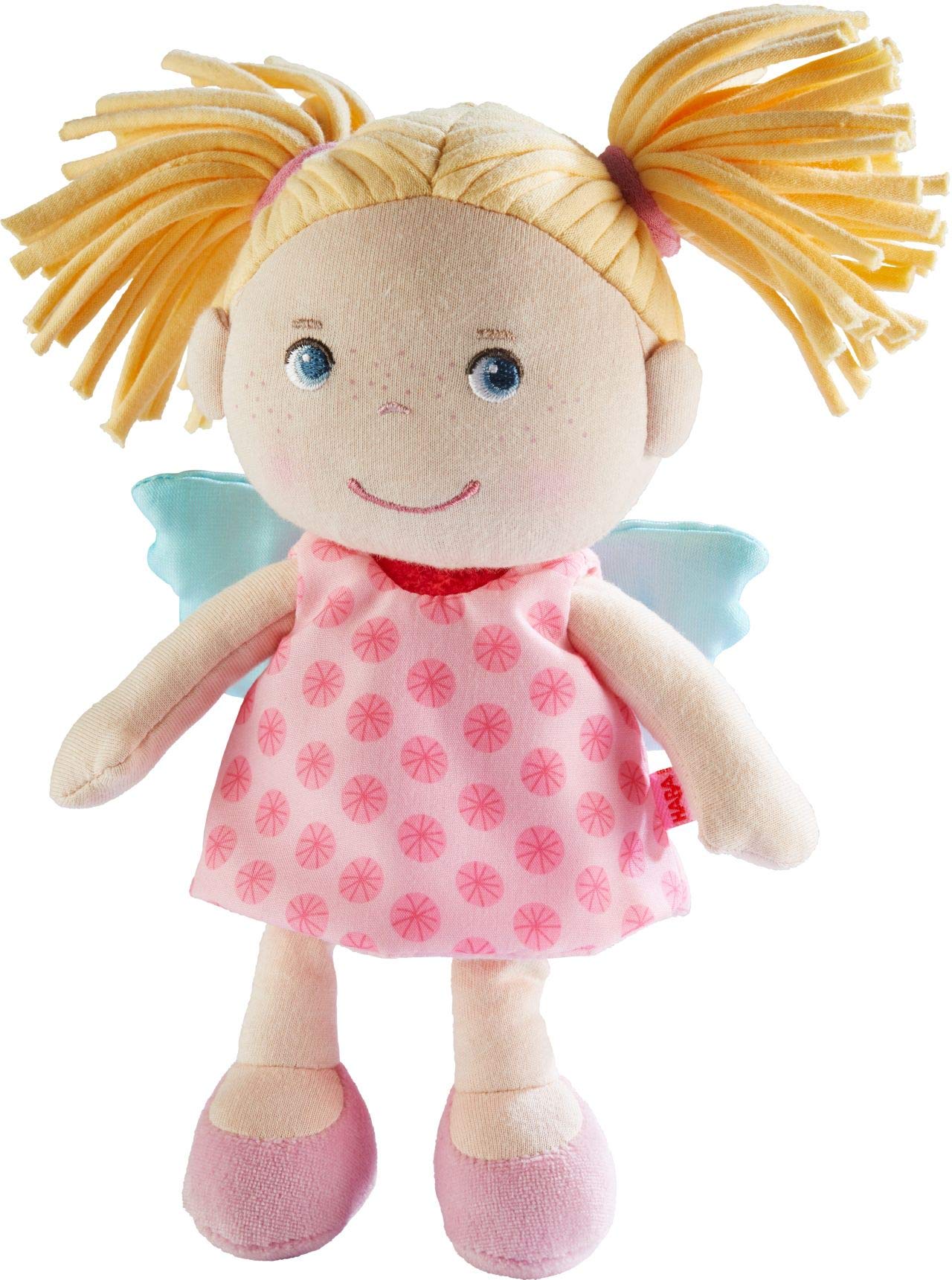 HABA Guardian Angel Finja - Cuddly Fabric Doll (20 cm), perfect welcome gift for babies & toddlers - Machine washable at 30 °C - 1304103001