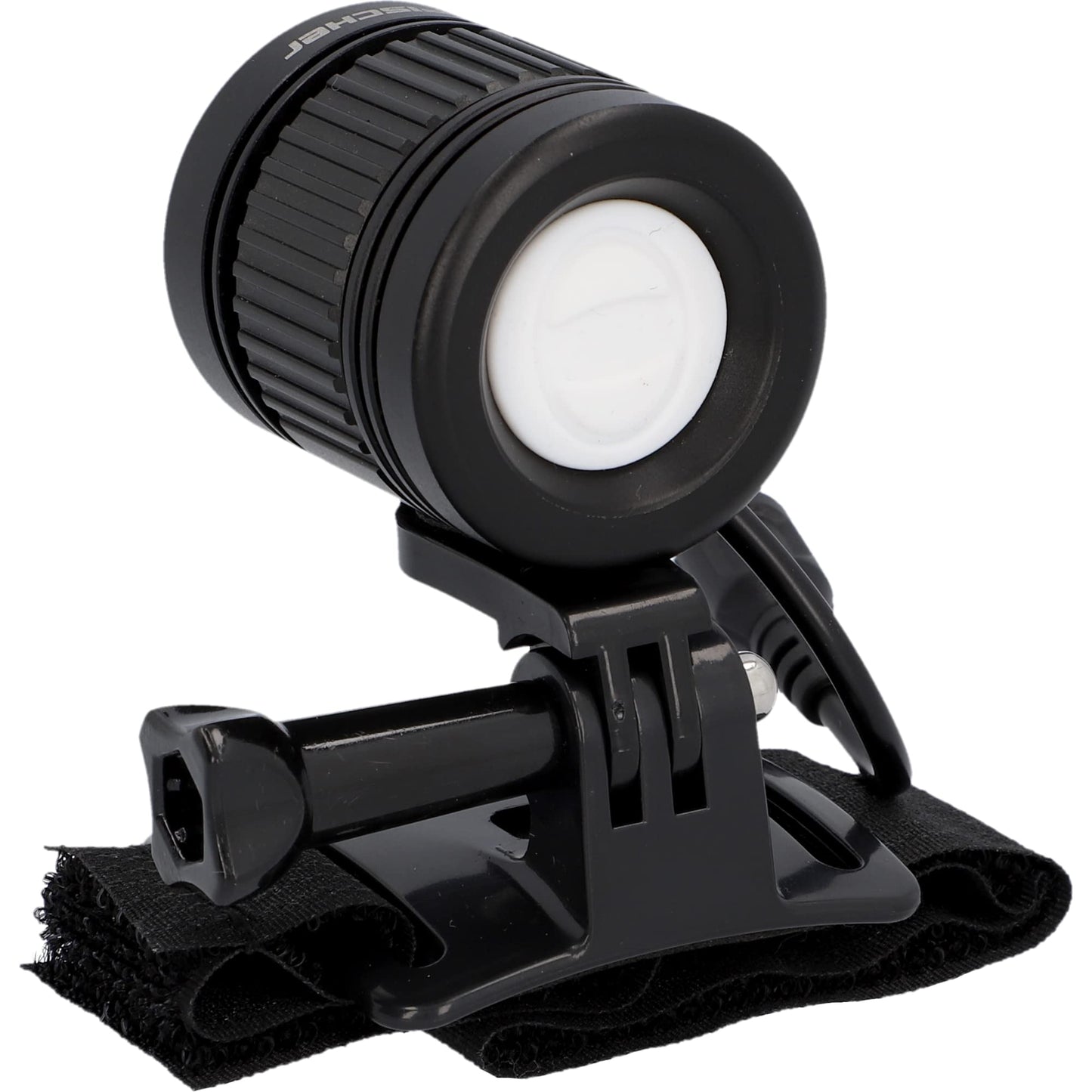FISCHER Bike Helmet Light | LED rechargeable helmet light with 7 hrs. runtime | Off-road action light | 4 constant light modes | Battery indicator | Go-Pro mount | 1600 lumens, Black