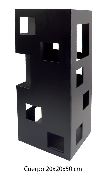 Imex El Zorro 10046 Fireplace Set, square, stainless steel accessories with bellows, 50 x 20 x 20 cm.