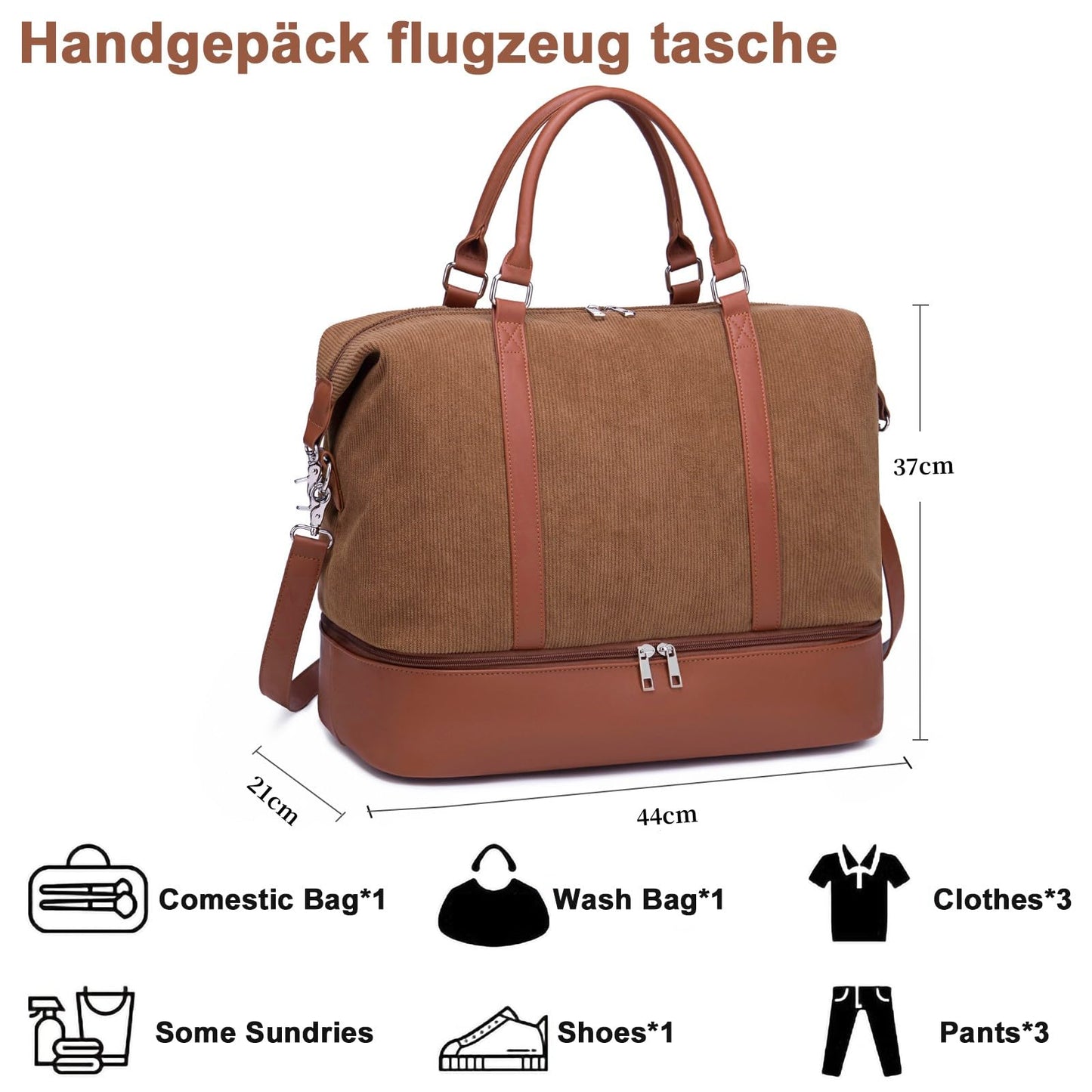 LOIDOU Women Travel Bags Weekender Bag Overnight Shoulder Duffel Carry-on Tote Bag with Luggage Sleeve Shoe Compartment perfect for travel/daily use/birthday gift