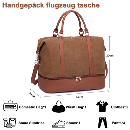 LOIDOU Women Travel Bags Weekender Bag Overnight Shoulder Duffel Carry-on Tote Bag with Luggage Sleeve Shoe Compartment perfect for travel/daily use/birthday gift