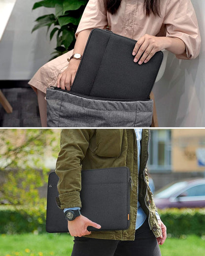 Inateck laptop sleeve waterproof case compatible with 15.6-inch notebook.