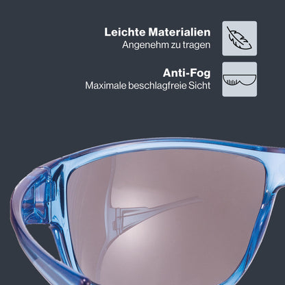 uvex sportstyle 230 - Sport sunglasses for men and women - strong protection against sunlight - 100% UVA, B, C protection - clear blue/mirror blue - one size
