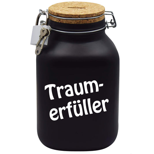 Dream Fulfiller Money Box Gift Idea Black XXL