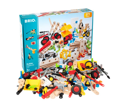 BRIO Builder 34589 Kindergarten Set 270 pcs. - Construction toy from Sweden - Mega complete set with numerous building elements and tools for endless fun - For children aged 3 and up