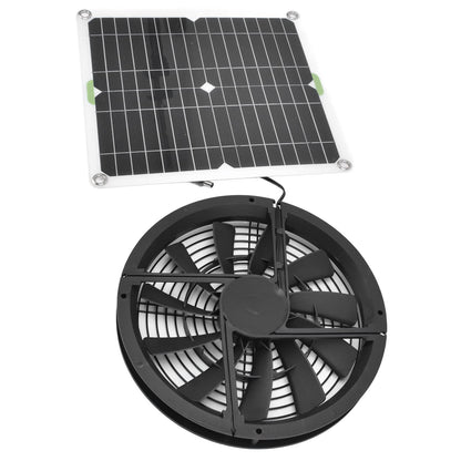 VBESTLIFE Solar Panel Fan, 3000 RPM, waterproof greenhouse ventilator, with metal protective grill, suitable for small chicken coops, sheds, pet houses, window exhaust.