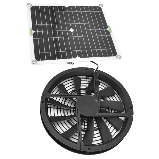 VBESTLIFE Solar Panel Fan, 3000 RPM, waterproof greenhouse ventilator, with metal protective grill, suitable for small chicken coops, sheds, pet houses, window exhaust.