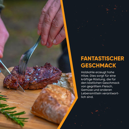 SCHNEIDERFREUDE Premium folding grill with bag: DEKRA-certified camping grill for true grill fans - Designed in Germany for the ultimate outdoor experience.