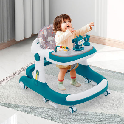 Baby walker, 3-in-1 walker from sitting to standing, multiple removable modes, entertainment-learning baby activity table for babies, boys, and girls.