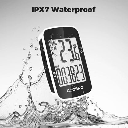 COOSPO BC26 GPS bike computer Wireless Bluetooth5.0/ ANT+, IP67 Waterproof bike odometer Wireless bike speedometer cycle computer 2.3 inch LCD with automatic backlight