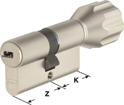 ABUS EC550 profile cylinder knob length Z45/K30mm with 10 keys