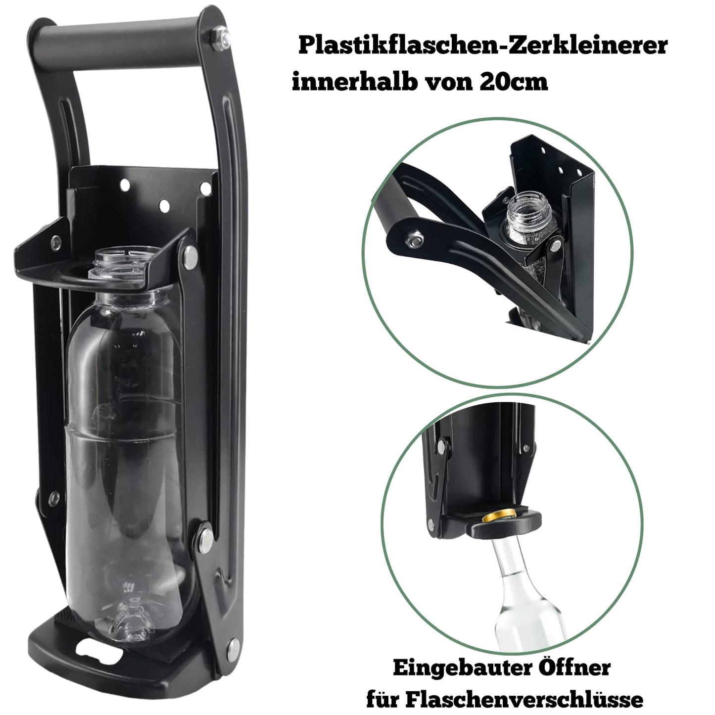 MinliGUY Can Crusher, Metal Can Crusher Recycling Tool for Aluminum Beverage Cans and Beer Cans, up to 500ml/330ml/250ml.