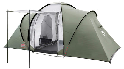 Coleman tent Ridgeline 4/6 Plus, 4/6 person tent, 4/6 person Vis-A-Vis tunnel tent, camping tent, dome tent with sun canopy, Waterproof HH 3,000mm.