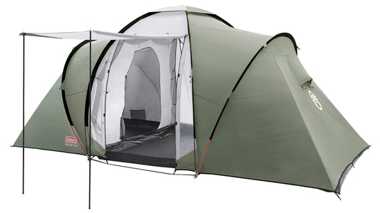 Coleman tent Ridgeline 4/6 Plus, 4/6 person tent, 4/6 person Vis-A-Vis tunnel tent, camping tent, dome tent with sun canopy, Waterproof HH 3,000mm.