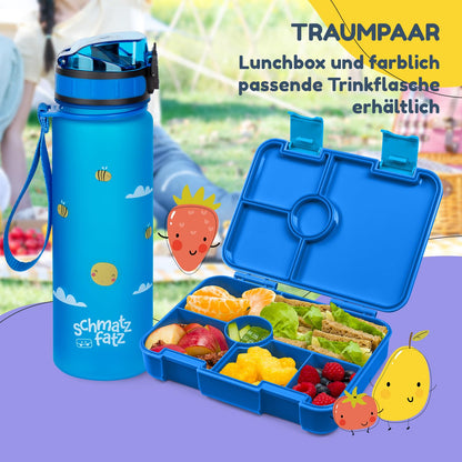 Chomp chomp Lunch Box for Kids with compartments, BPA Free Kids Lunchbox, Kids Bento Box, Lunchbox for Girls & Boys, Snack Box, Perfect for School, Kindergarten & Trips (Blue)