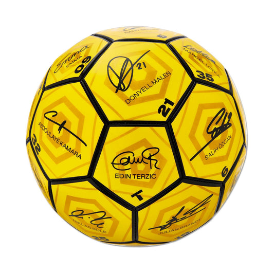 Borussia Dortmund Unisex Youth BVB Signature Ball 2023/24 Soccer, Yellow, Size 5