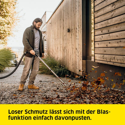 Kärcher wet/dry vacuum WD 6 P S V-30/6/22/T, incl. power outlet, flat pleated filter, patented filter box, filter cleaning, 1,300 W, stainless steel container: 30 l & drain plug, suction hose: 2.2 m