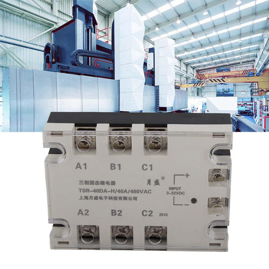 40A 3-phase semiconductor module, distribution and control device relay SSR status relay, machine control input TSR-40DA-H
