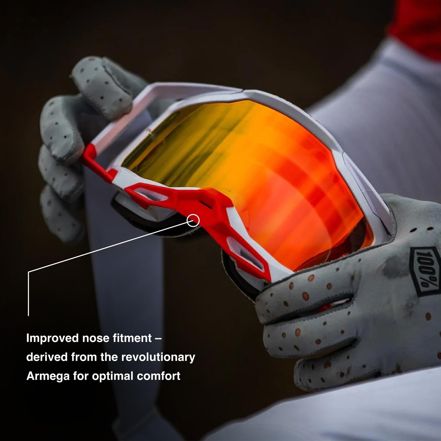 100% STRATA 2 Black Goggle - Silver Mirrored Lens