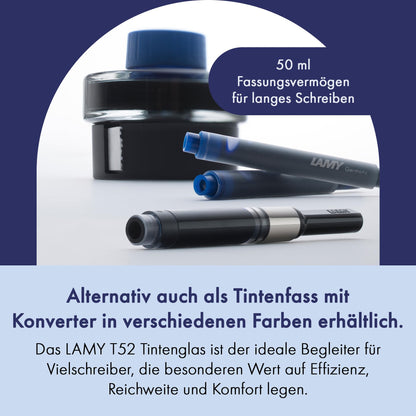 LAMY T10 10-pack ink cartridges with high ink capacity - suitable for all Lamy cartridge fountain pen models - contents 1.25ml per cartridge - 5 pieces per pack - ink color red