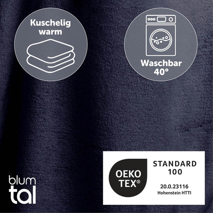 Blumtal Blanket with Sleeves Unisex - Cozy blanket with sleeves - OEKO-TEX certified blanket with sleeves and foot pocket - Sleeve blanket for women & men - Adult blanket with arms in various colors.